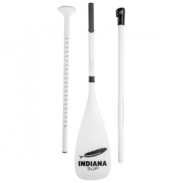 Indiana - Carbon 100% Telescope (3-Piece) - SUP Paddel Gr 160-200 cm - Bladesize 17 x 42 cm weiß