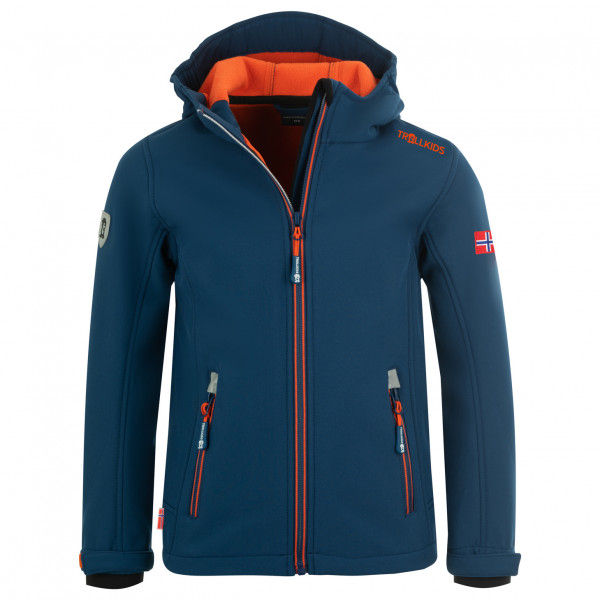 Trollkids Softshelljacke TROLLKIDS Kids Trollfjord Jacket Kinder blau/orange