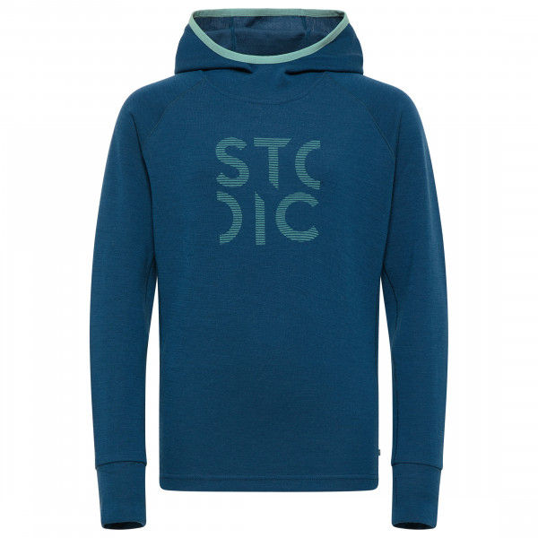 Stoic - Kid's Merino260 StadjanSt. Hoody - Merinohoodie Gr 104 blau