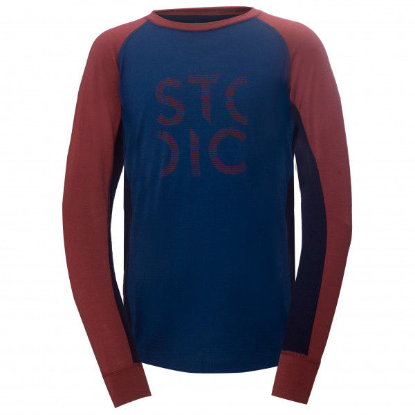 Stoic - Kid's Merino180 BjoernenSt. L/S - Merinounterwäsche Gr 104 blau