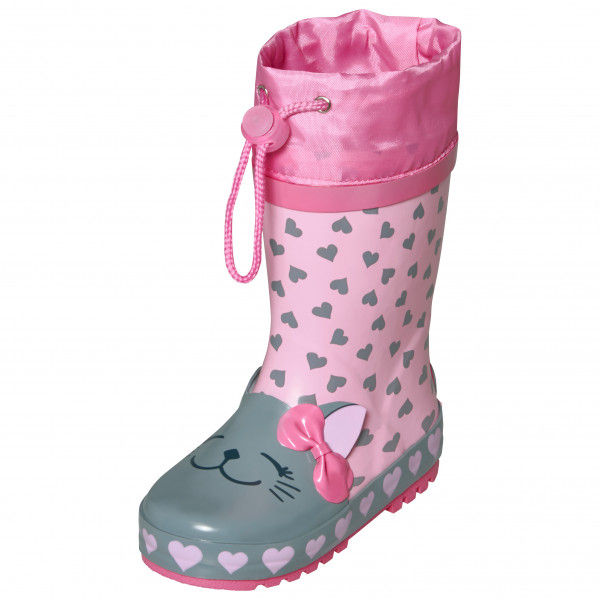 Playshoes - Kid's Gummistiefel Katze - Gummistiefel Gr 22 rosa/grau