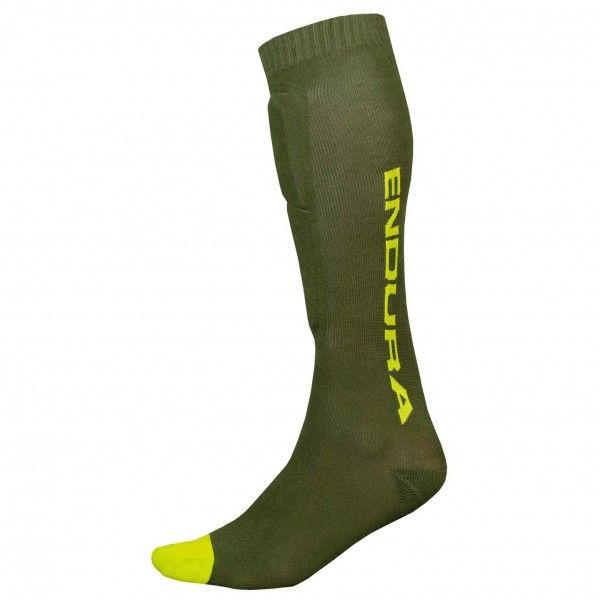 Endura - Singletrackschienbeinschoner Socken - Protektor Gr S/M oliv
