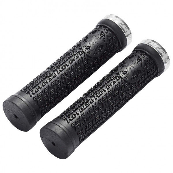 Reverse - Stamp Single Lock-On - Fahrradgriffe Gr Ø 30 mm - 135 mm schwarz/grau
