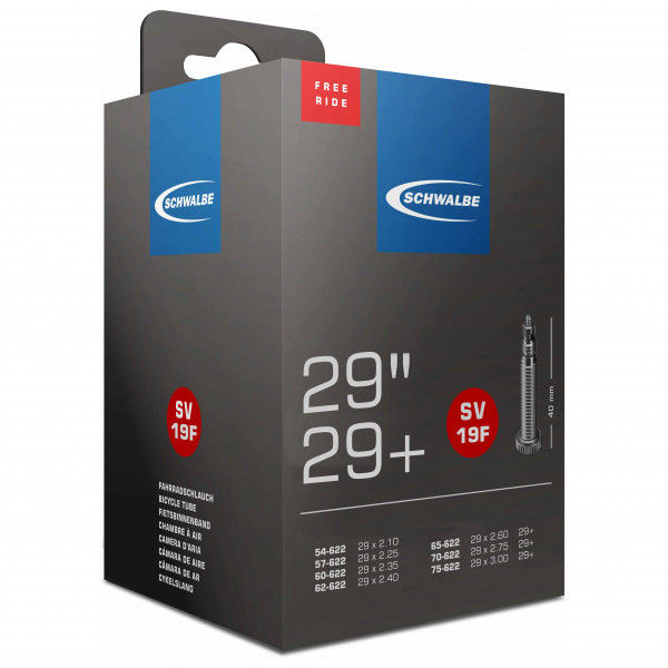 Schwalbe - Schlauch Nr. 19 Freeride 29+ 27,5x1,5-3 & 29x2,1 - Fahrradschlauch Gr 27,5'' x 1,5-3,00 '' & 29'' x
