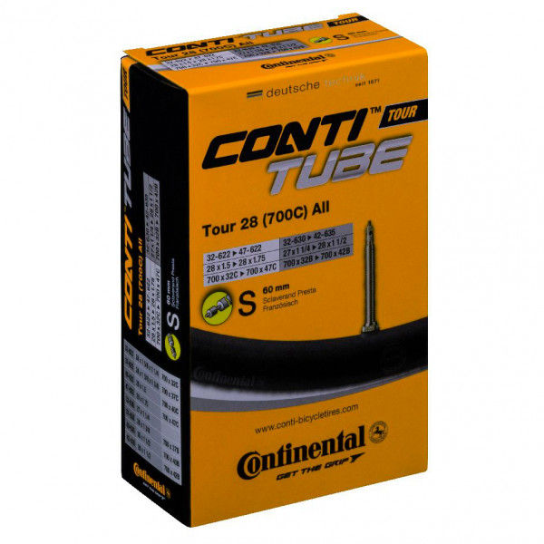 Continental - Tour Tube All 28' RE (32-622 - 47-622/42-635) - Fahrradschlauch Gr 28'' x 1,5''-1,75'' - 32-622 - 47-622/42-635 schwarz