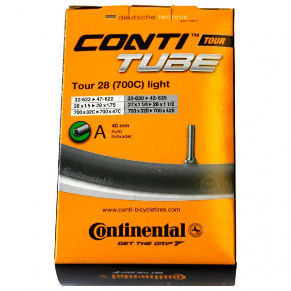 Continental - Tour Tube Light 28' RE(32-622 - 47-622/42-635) - Fahrradschlauch Gr 28'' x 1,5''-1,75'' - 32-622 - 47-622/42-635 schwarz