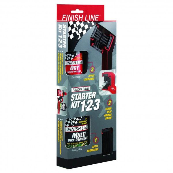 Finish Line - Starter Kit 1-2-3 Grungebrush Combo 2 - Set - Fahrradwerkzeug Gr 180 ml - 120 ml / 60 ml