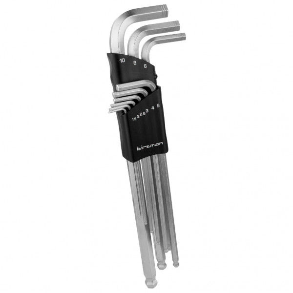 Birzman - Long Arm Ball/Point Hexkey Set - Fahrradwerkzeug Gr 9 Pieces grau