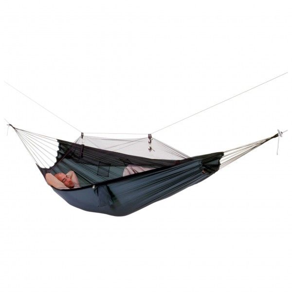 Amazonas - Moskito-Traveller - Hängematte Gr 220 x 140 cm schwarz/grau