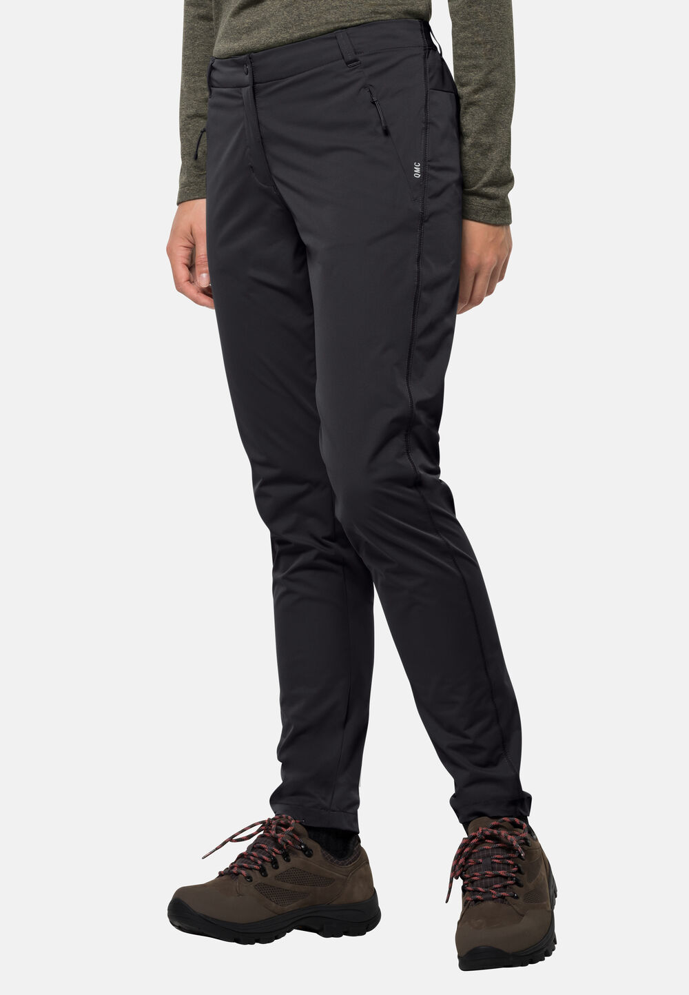 Jack Wolfskin Tasman Pant Women Elastische Wanderhose Frauen M schwarz black