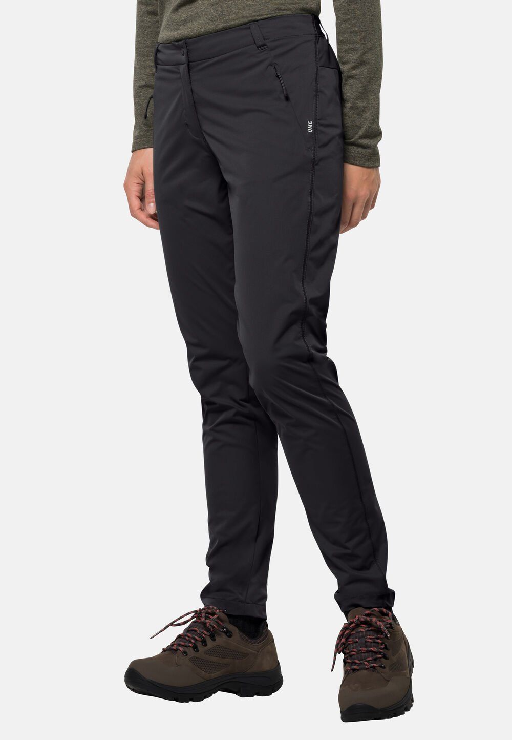 Jack Wolfskin Tasman Pant Women Elastische Wanderhose Frauen M schwarz black