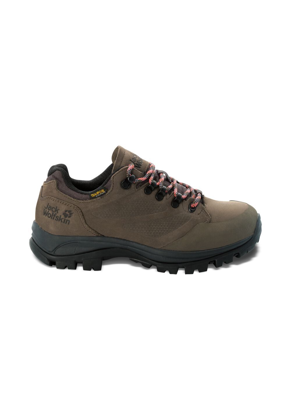 Jack Wolfskin Rebellion Texapore Low Women Wasserdichte Trekkingschuhe aus Leder Frauen 36 braun brown / phantom