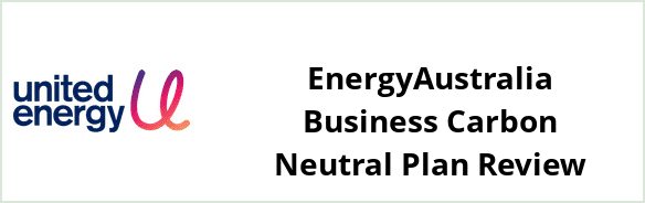 United Energy - EnergyAustralia Business Carbon Neutral plan Review