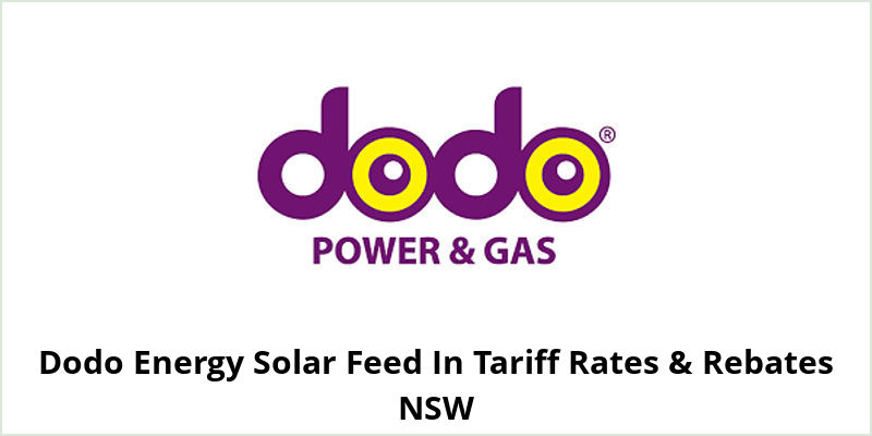 Dodo Energy Solar Feed In Tariff Rates & Rebates NSW