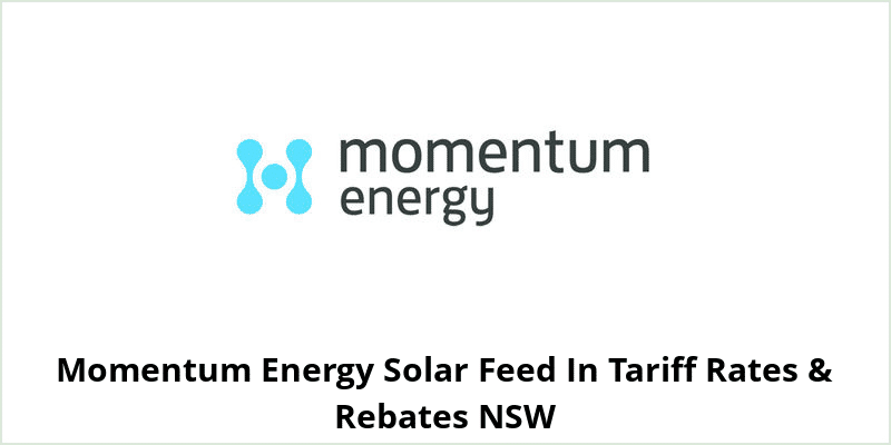 Momentum Energy Solar Feed In Tariff Rates & Rebates NSW