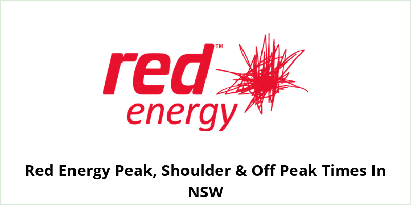 Red Energy Peak, Shoulder & Off Peak Times In NSW