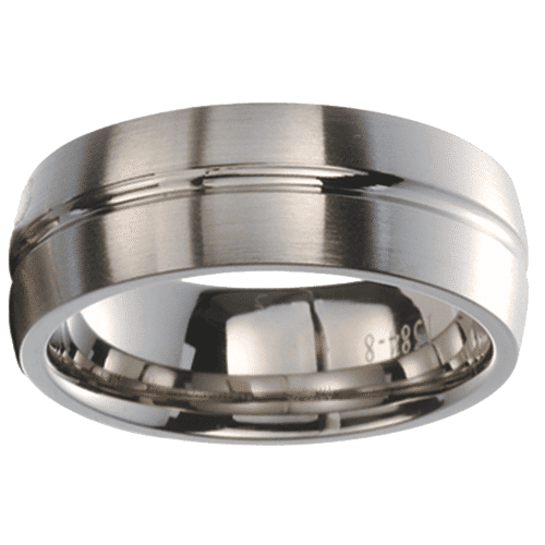 Grooved Titanium Ring