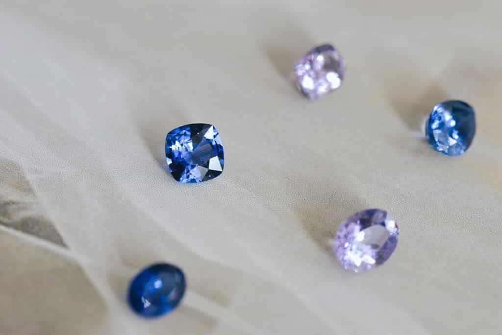Natural blue sapphires