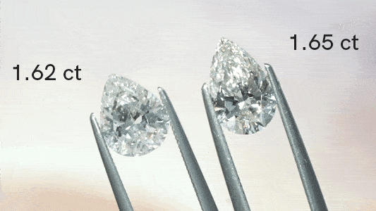 pear shaped diamond ring carat weight and sparkle