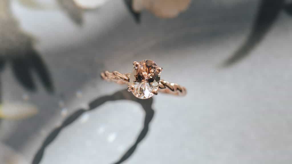 oval morganite engagement ring