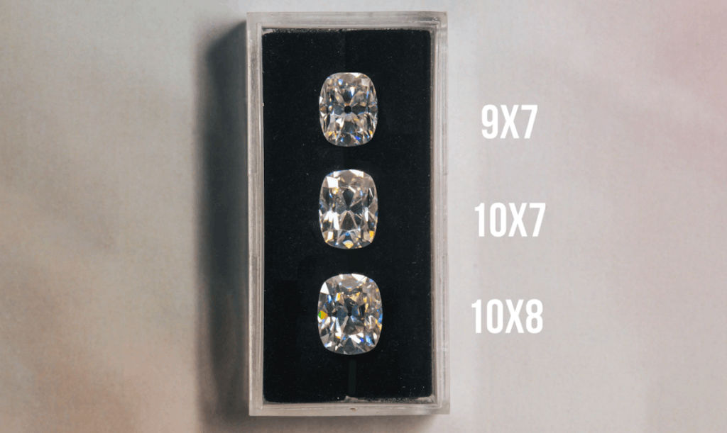 custom cut moissanite engagement ring