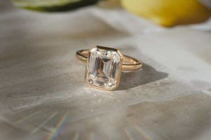 bezel setting engagement ring