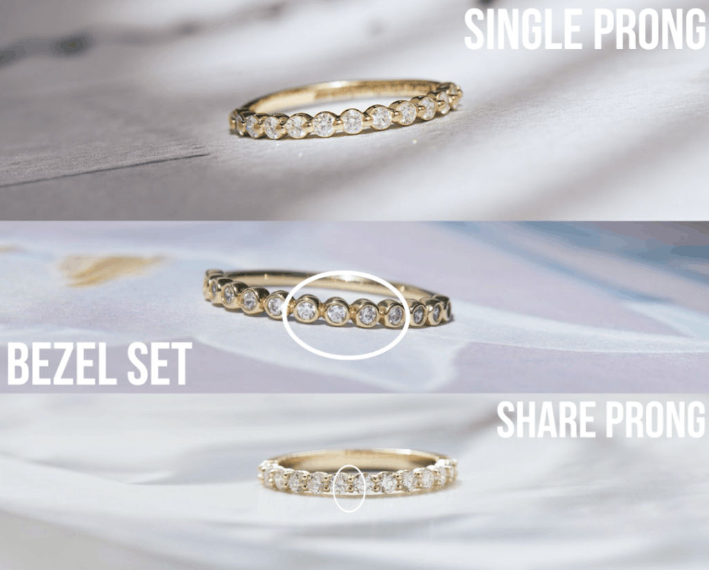 bezel set engagement ring