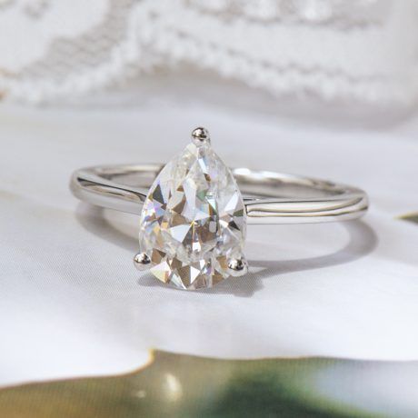 Pear moissanite engagement ring toronto