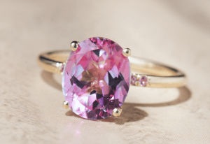 pink topaz engagement rings