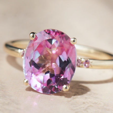 pink topaz engagement rings