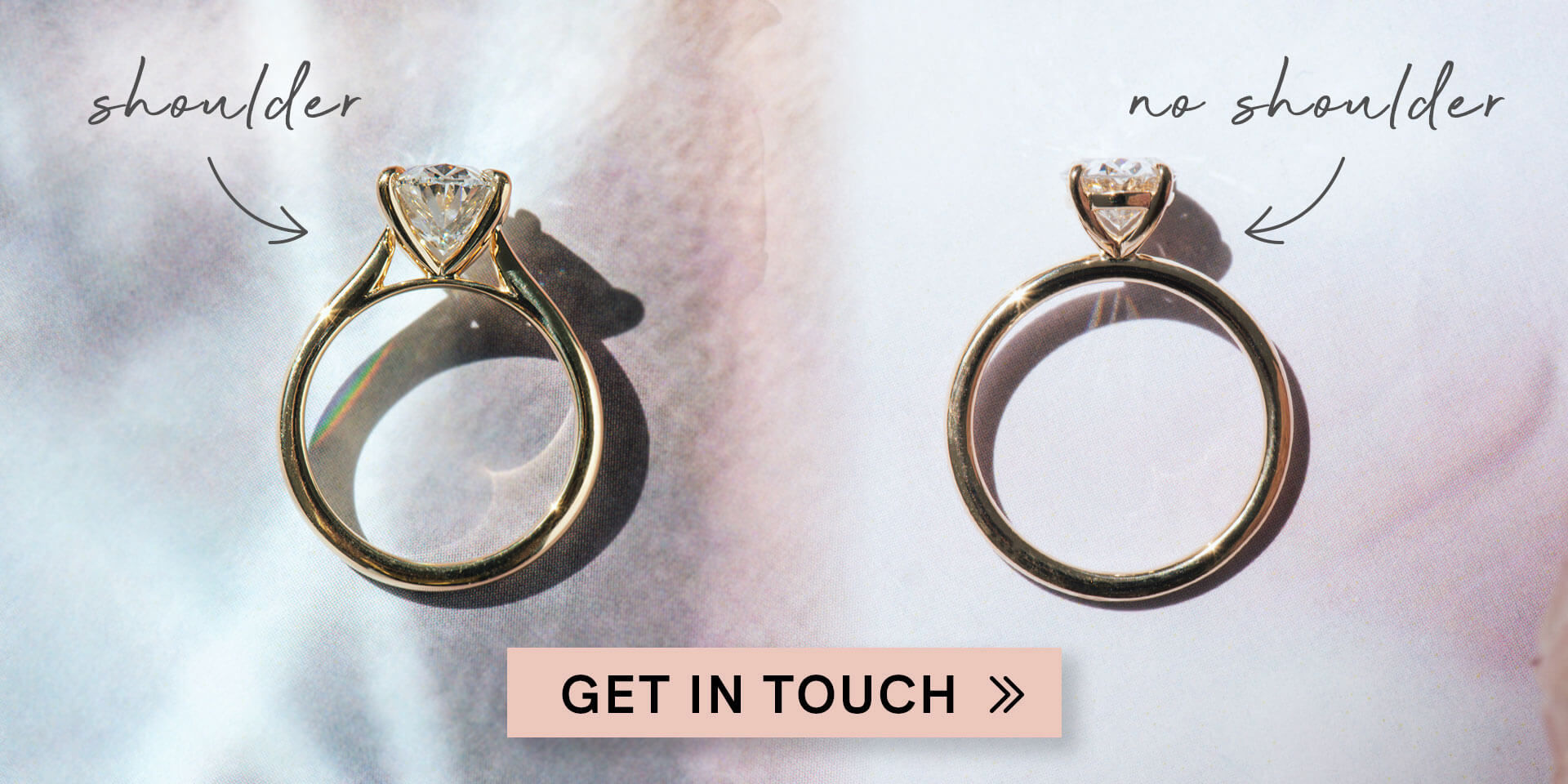 Engagement ring with shoulder vs no shoulder