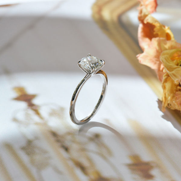 Round Solitaire Classic Engagement Ring-profile