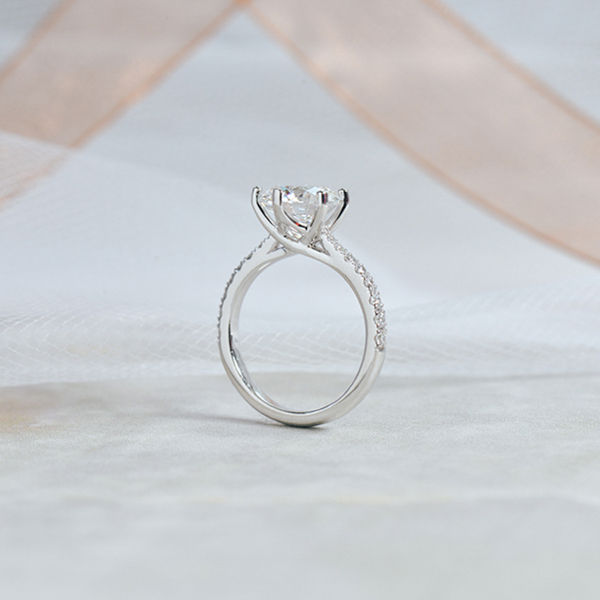 Trellis Style Classic Round 6-Prong Engagement Ring-profile