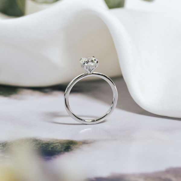 Classic Round Engagement Ring With Hidden Halo-profile