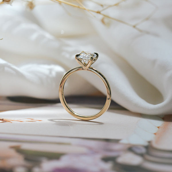 Solitaire Oval Engagement Ring With Whale Tail-profile