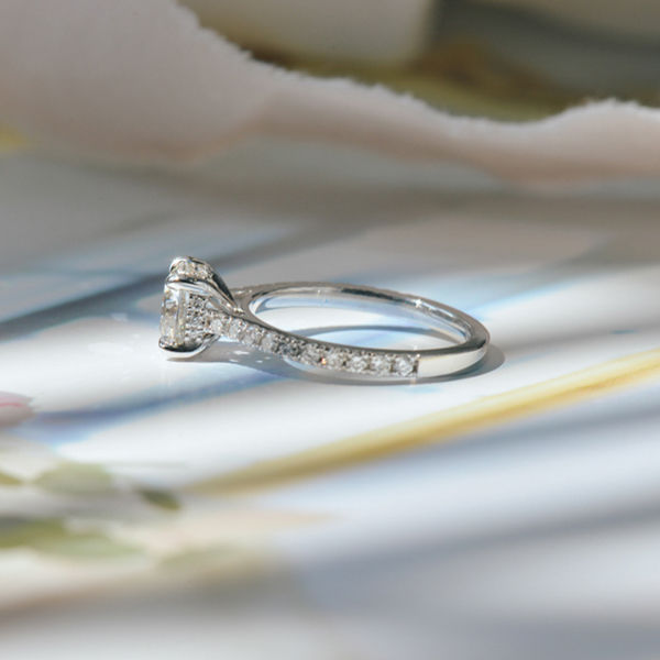 Classic 4-Prong Round Engagement Ring-side