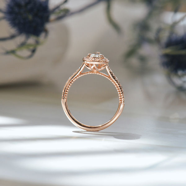 Halo Pear Engagement Ring-profile