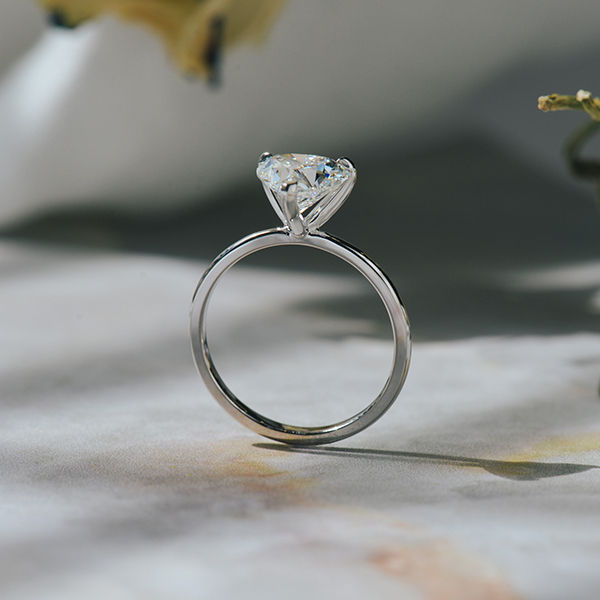 Heart-Shape Solitaire Engagement Ring-profile