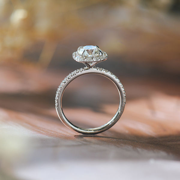 Round-Cut Engagement Ring With Cushion Halo-profile