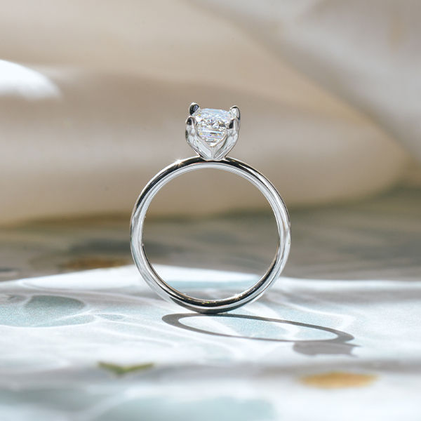 Classic Emerald-Cut Solitaire Engagement Ring-profile
