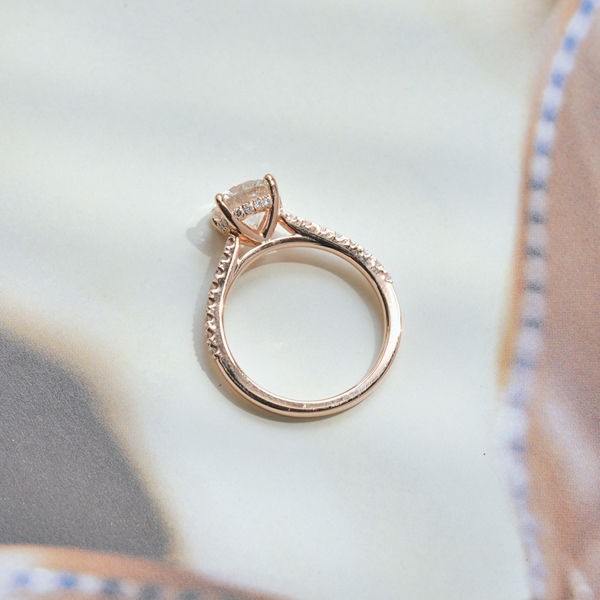 Round Pavé Engagement Ring-profile