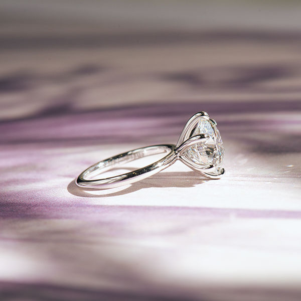 Classic Solitaire Round 6-Prong Engagement Ring-side