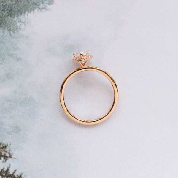 Classic Pear Engagement Ring With Halo -profile