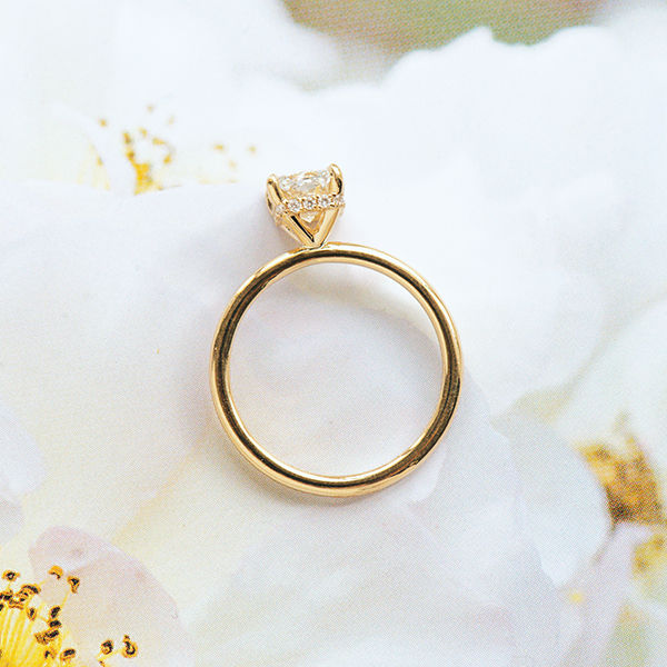 Radiant Engagement Ring With Hidden Halo -profile