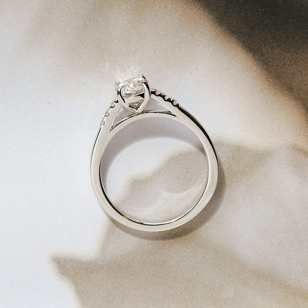 Oval Engagement Ring With Pavé Cathedral-profile
