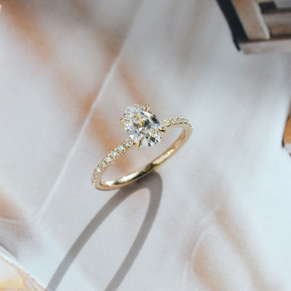 Fine Tip Prong Solitaire Engagement Ring - Side