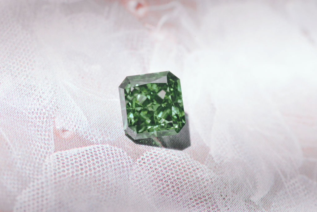 Green engagement rings