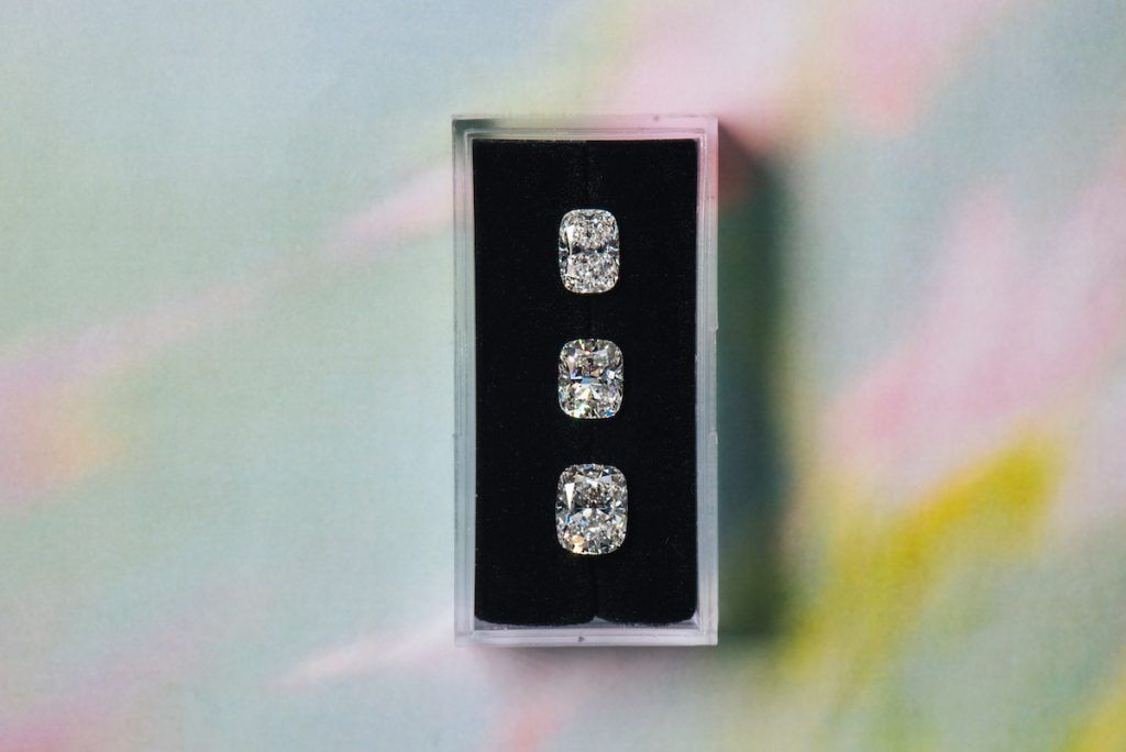 elongated cushion cut diamond ring