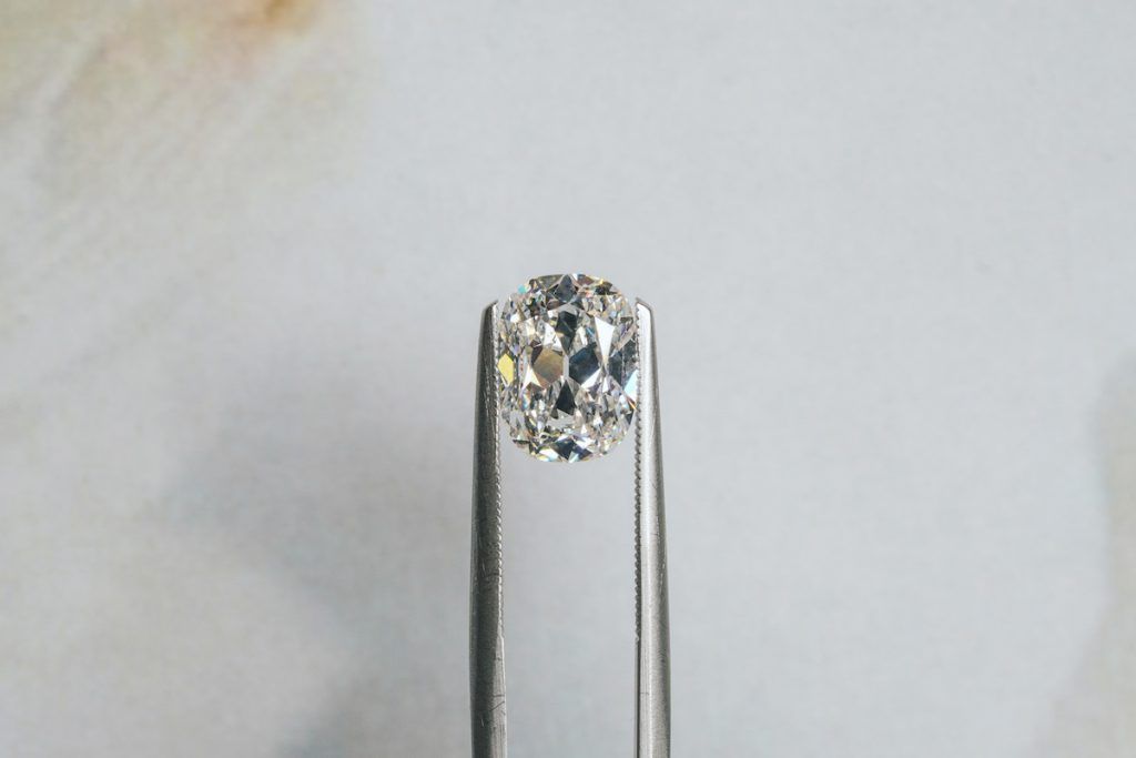 elongated cushion cut diamond ring