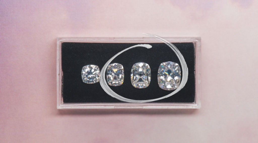 elongated cushion cut diamond ring